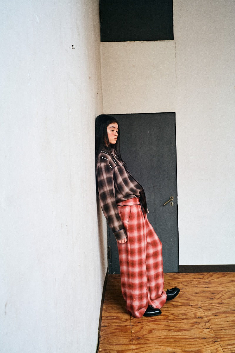 ombre check easy pants