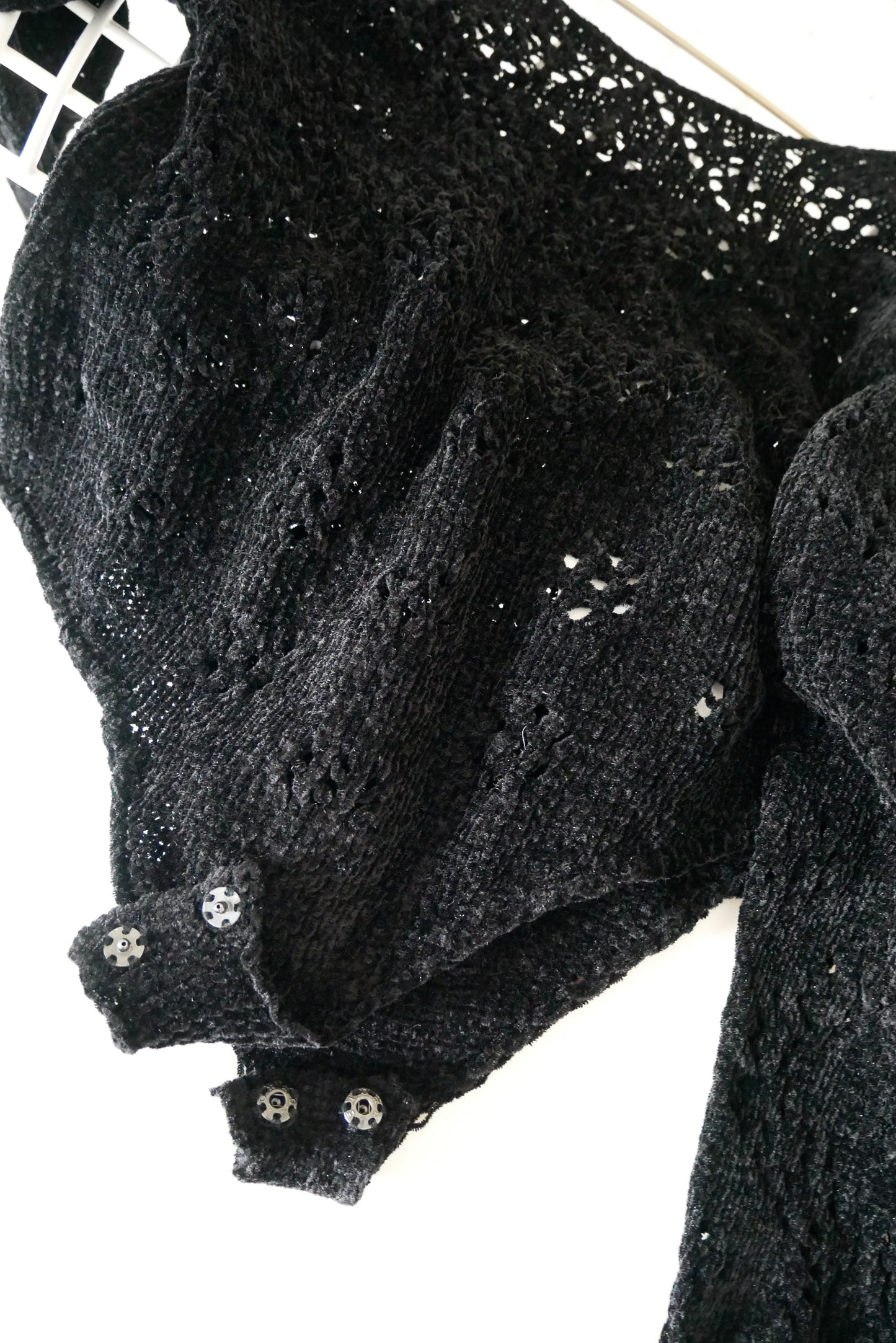 silk velvet lace bodysuit (black)