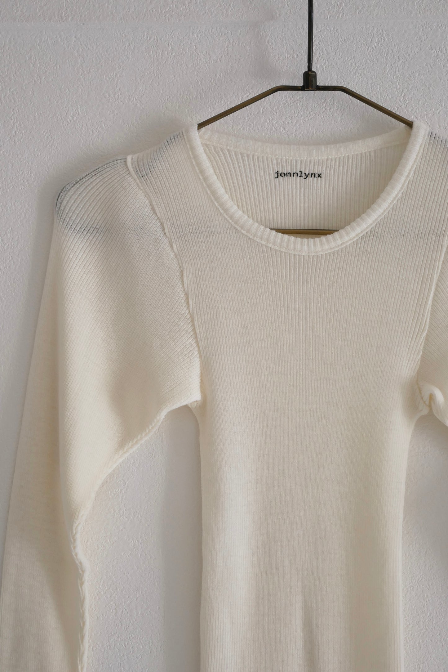 wool tereko long tee(white)