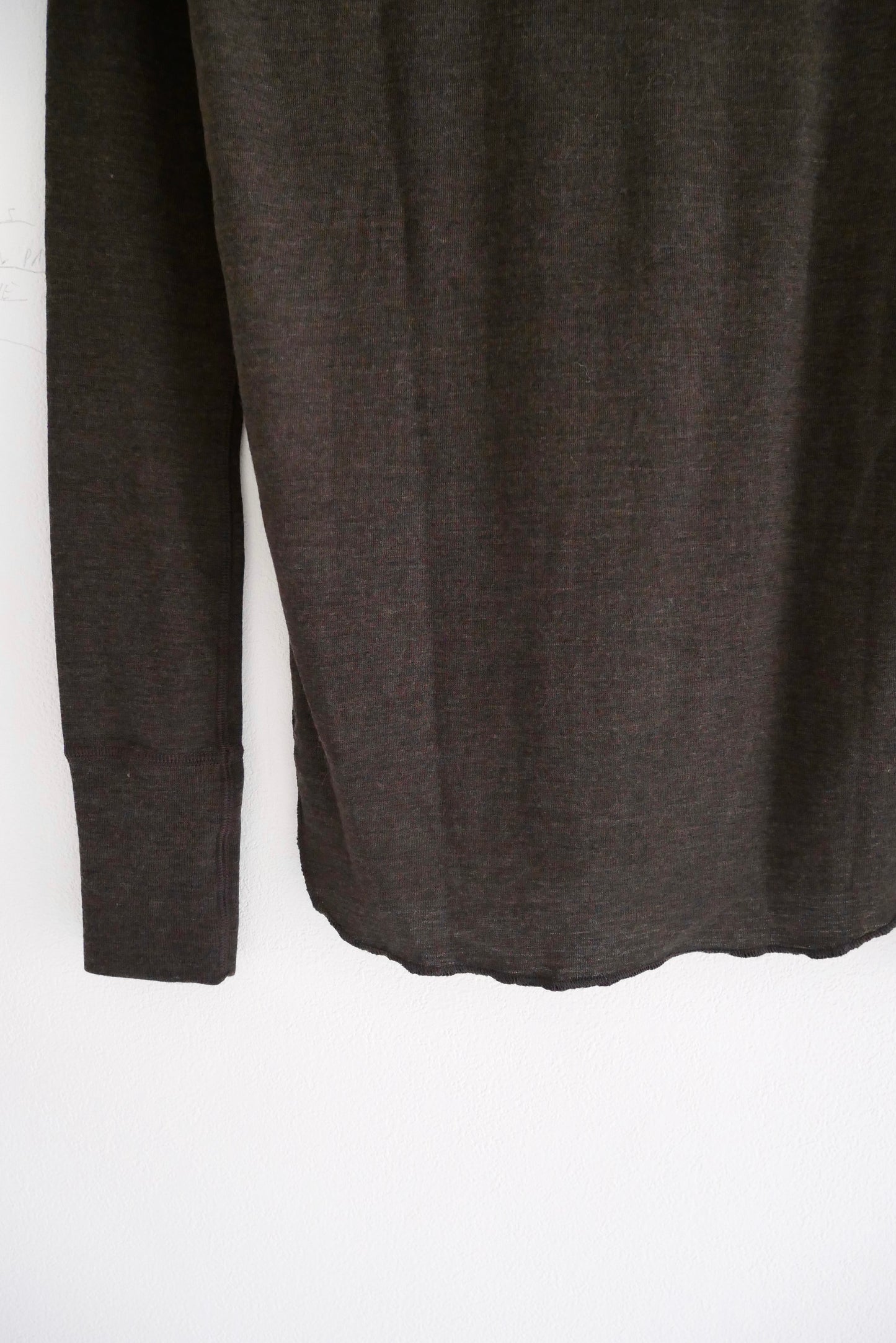 wool rib tee (brown)
