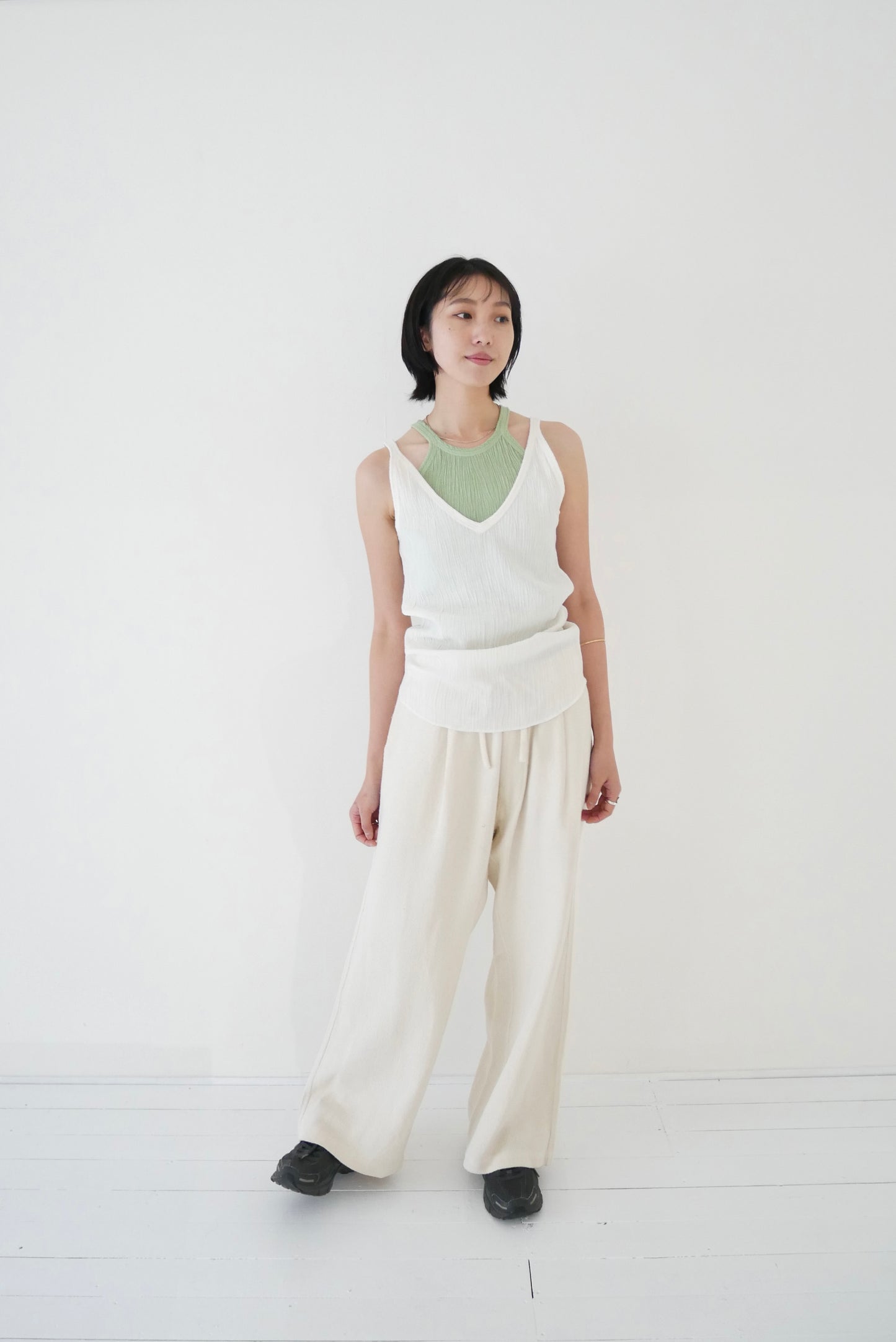 Matka Silk Denim Tuck Pants