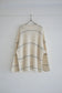 V-Neck Line Border Sweater (Natural)