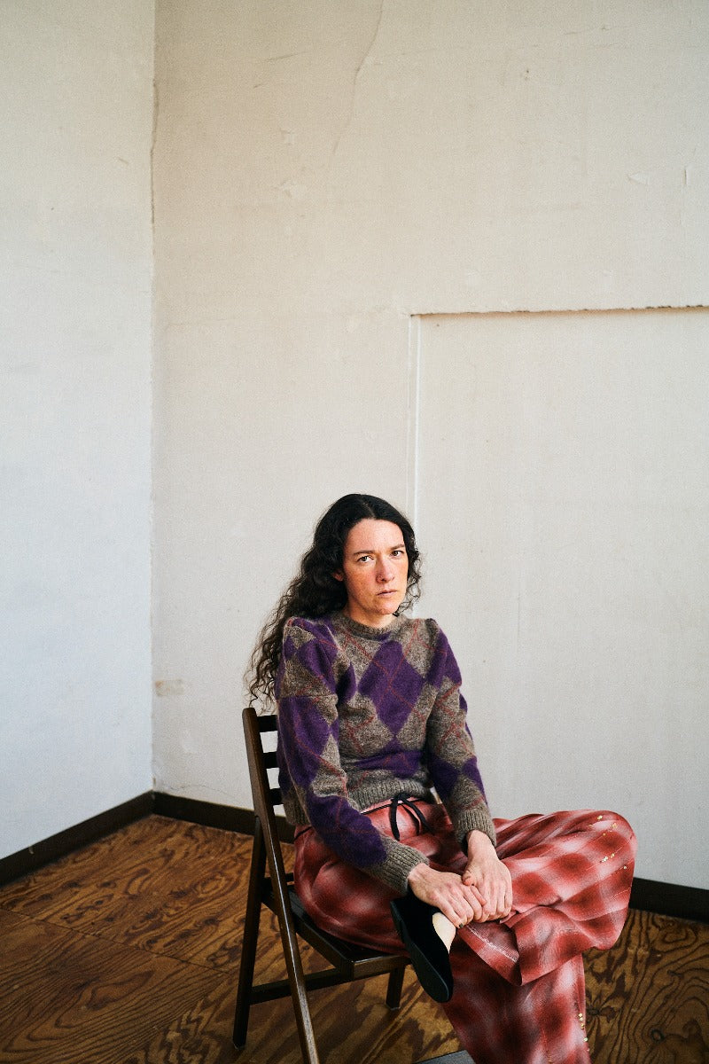 lumpy argyle pullover