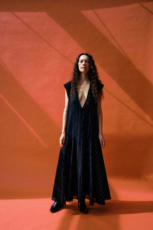 sleeveless long dress