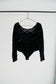 silk velvet lace bodysuit (black)
