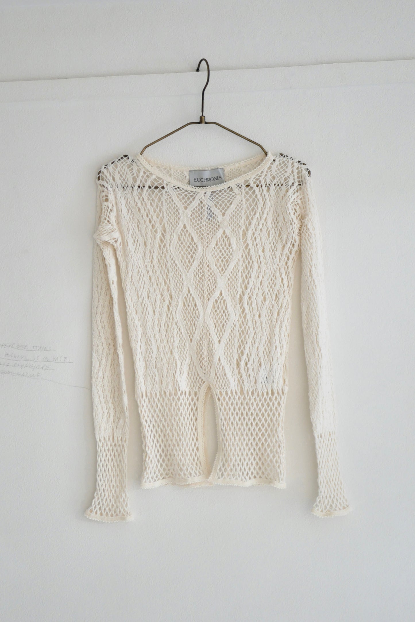 stretch lace long sleeve tee(ivory)