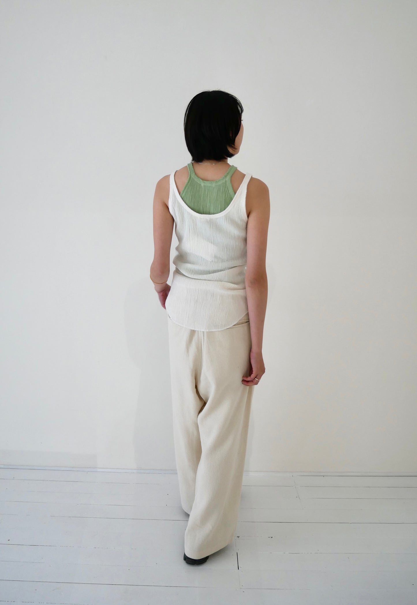 Matka Silk Denim Tuck Pants