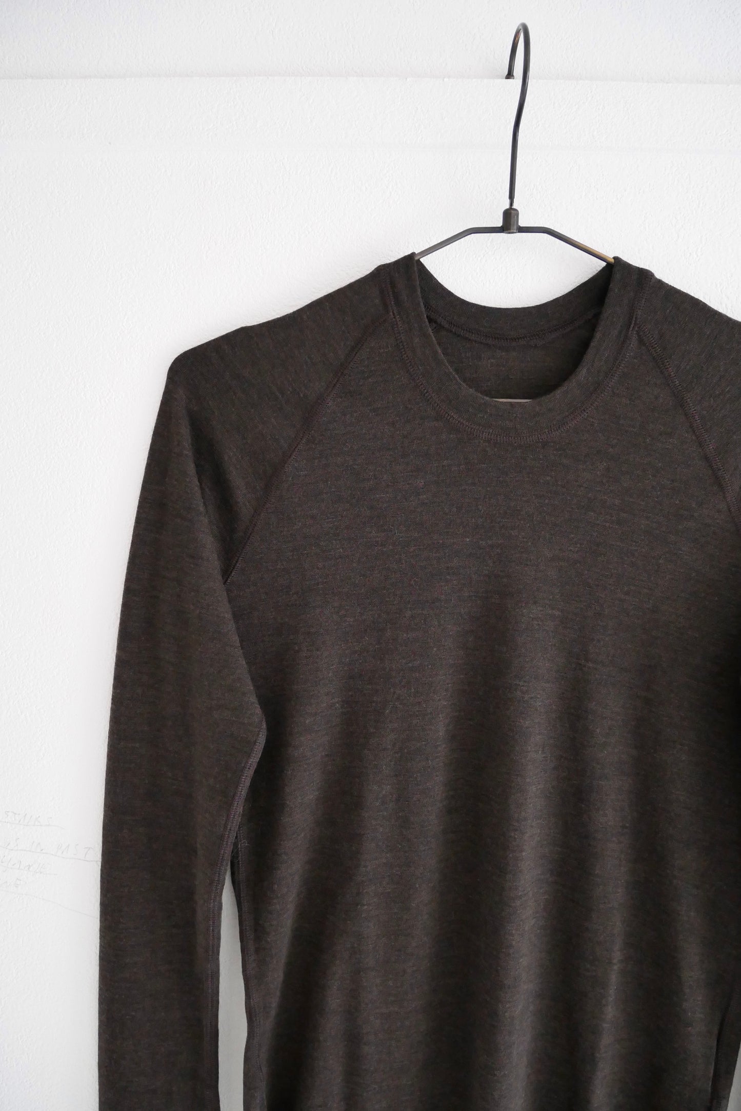 wool rib tee (brown)