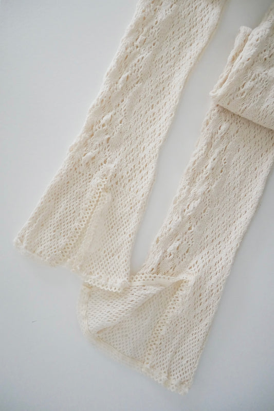 stretch lace leggings (ecru)