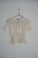 Stretch lace short sleeve tee (Ivory)