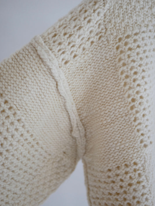 PATCHWORK SWEATER / Natural