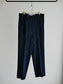 stripe wide pants (navy x white)