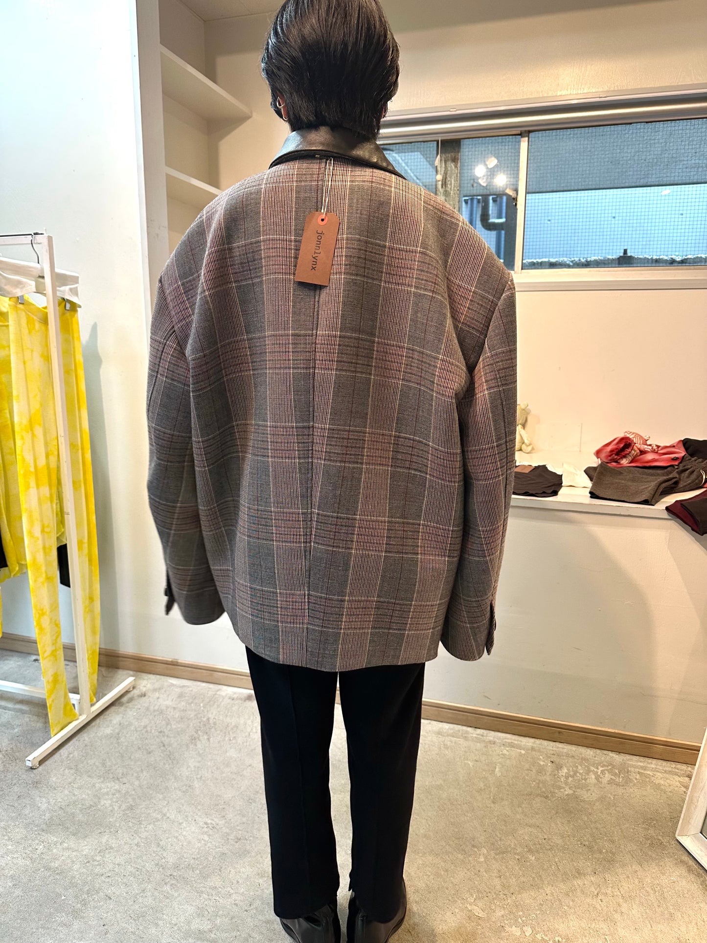 glen check coat