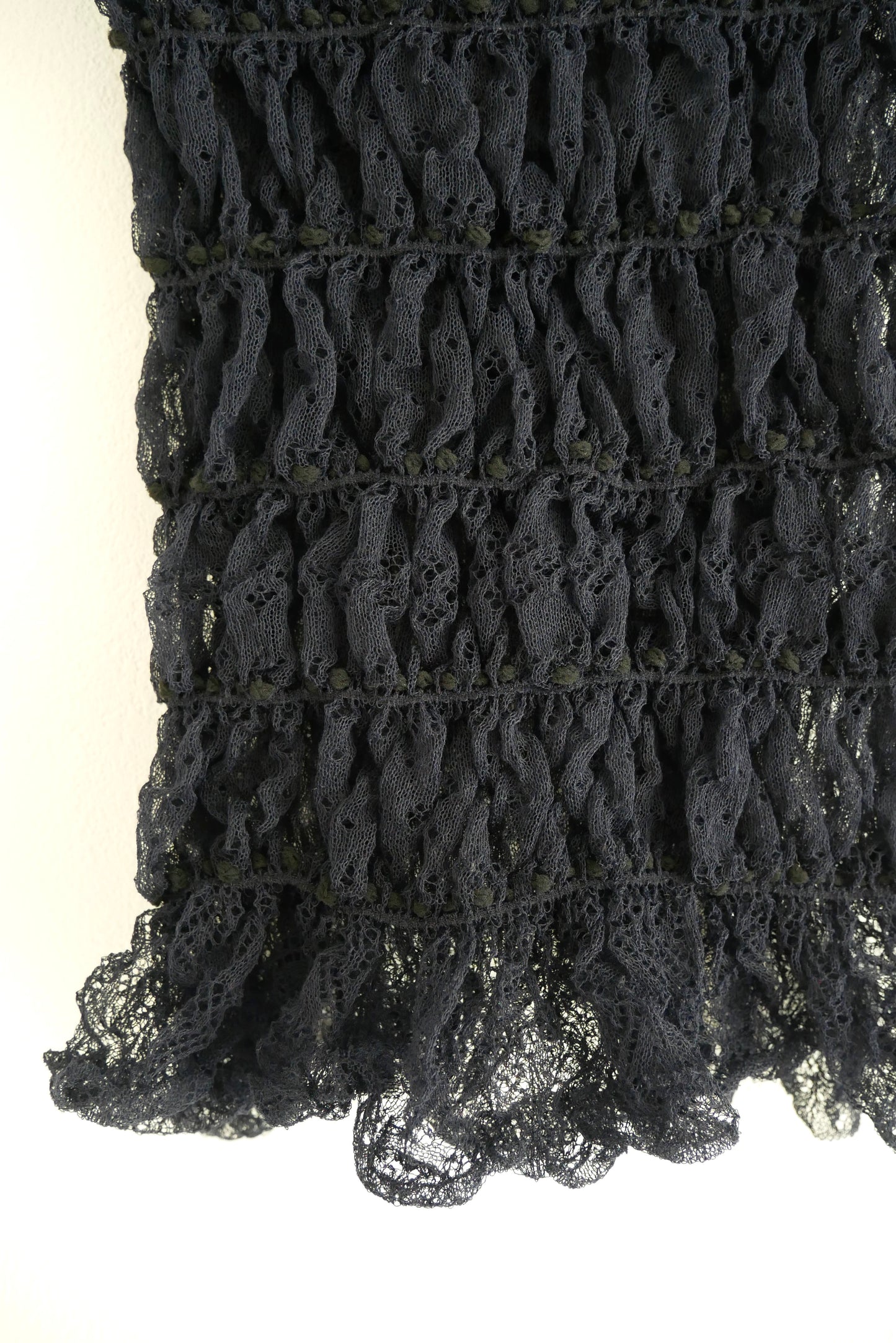 shirring lace camisole (navy)