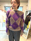 lumpy argyle pullover