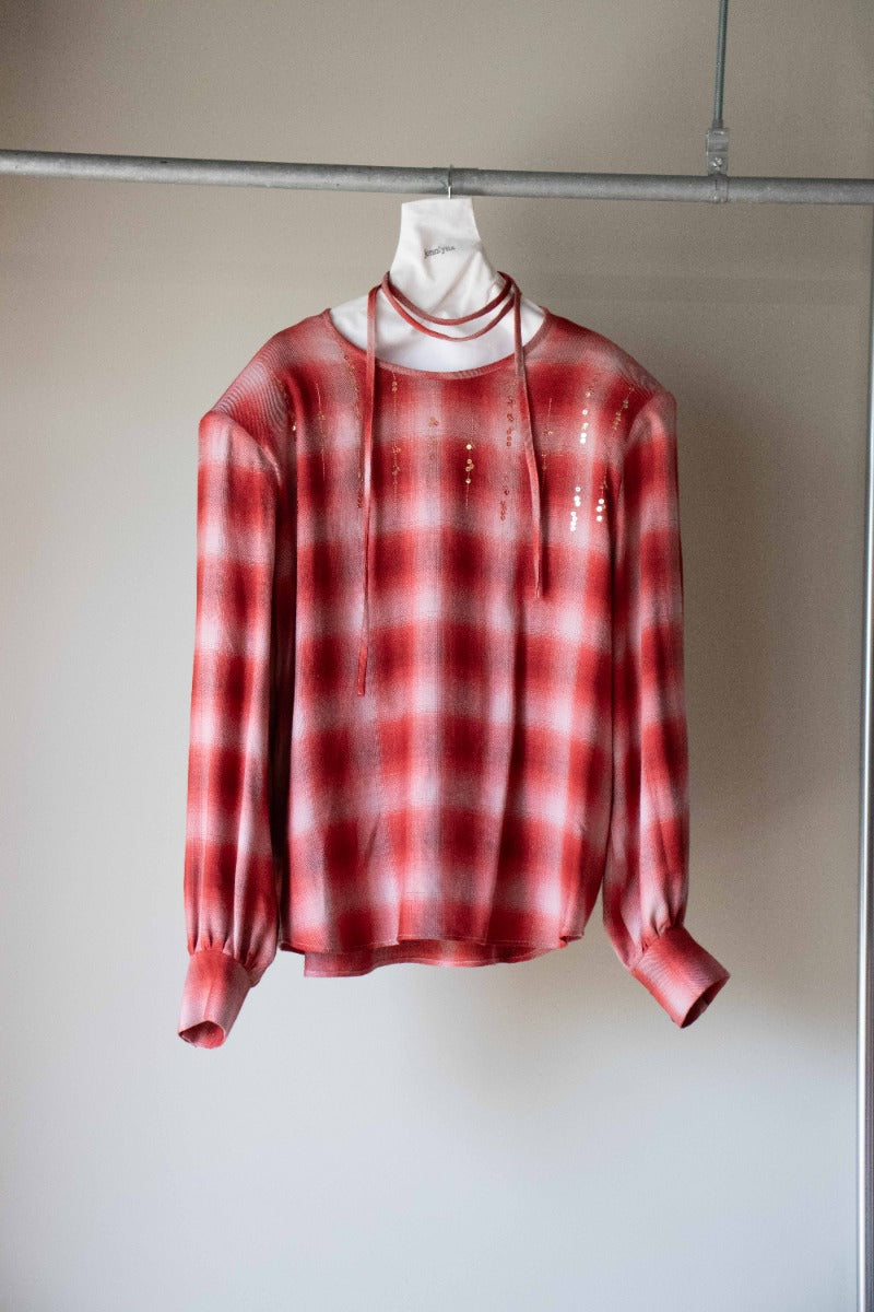 Ombre check blouse