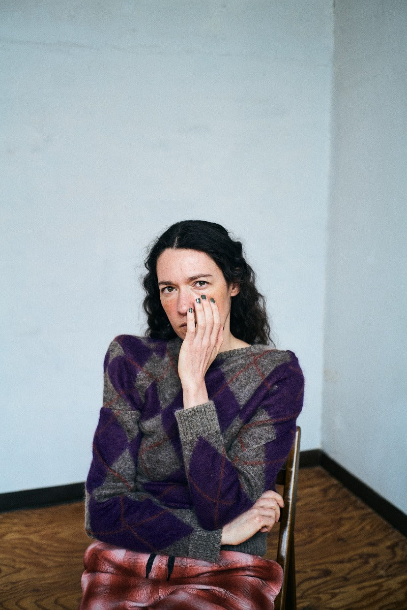 lumpy argyle pullover
