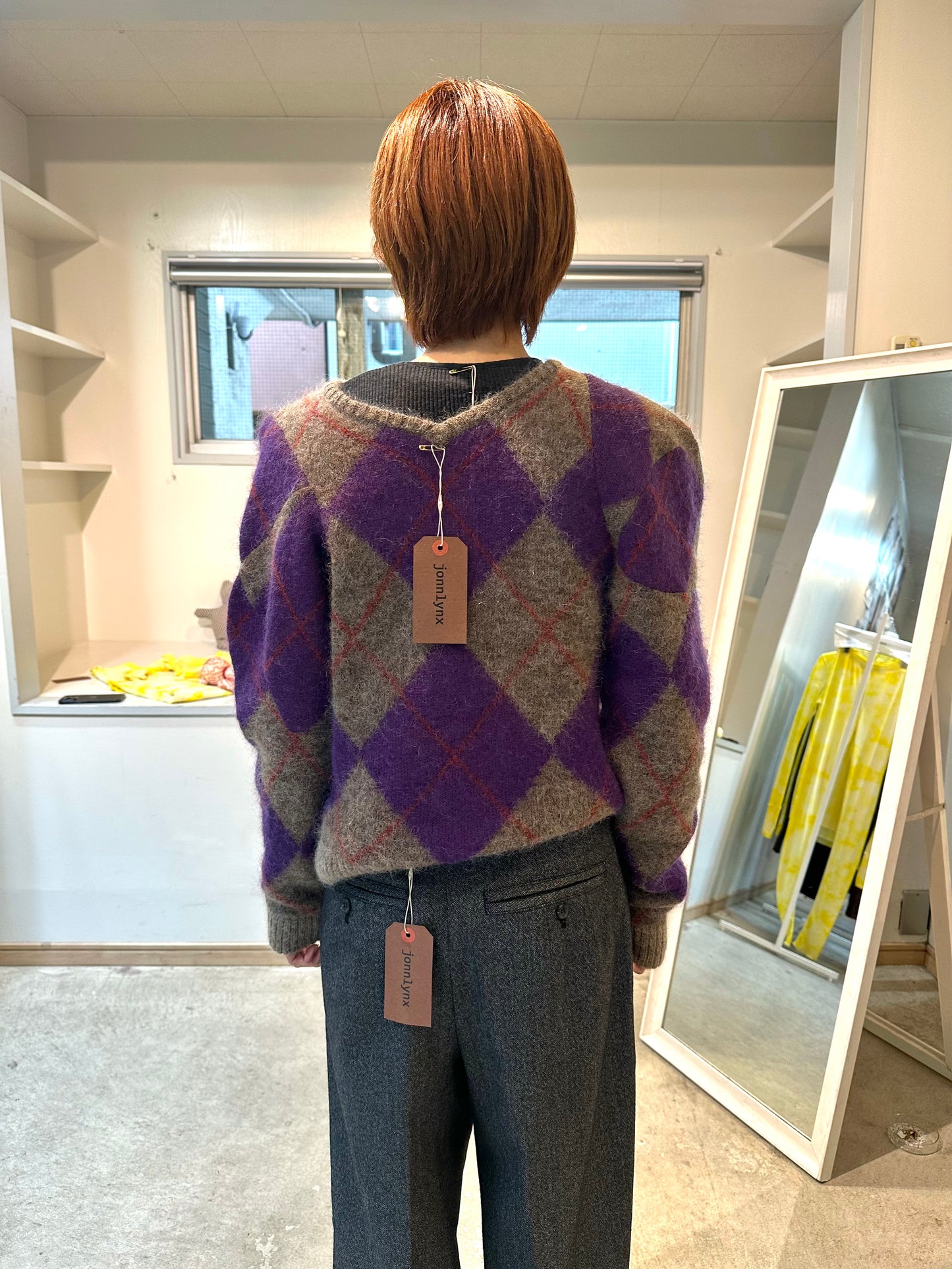 lumpy argyle pullover