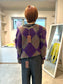 lumpy argyle pullover
