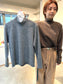 herringbone highneck pullover