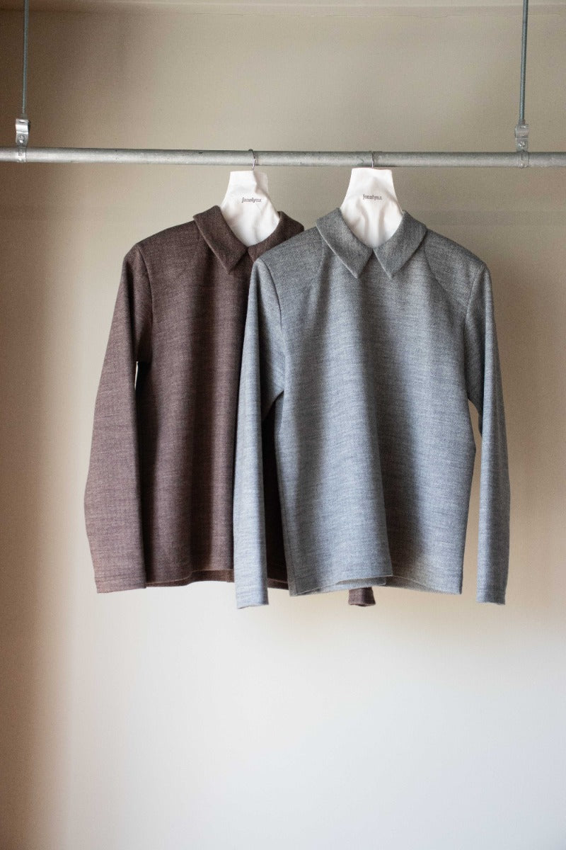 herringbone Collared Pullover