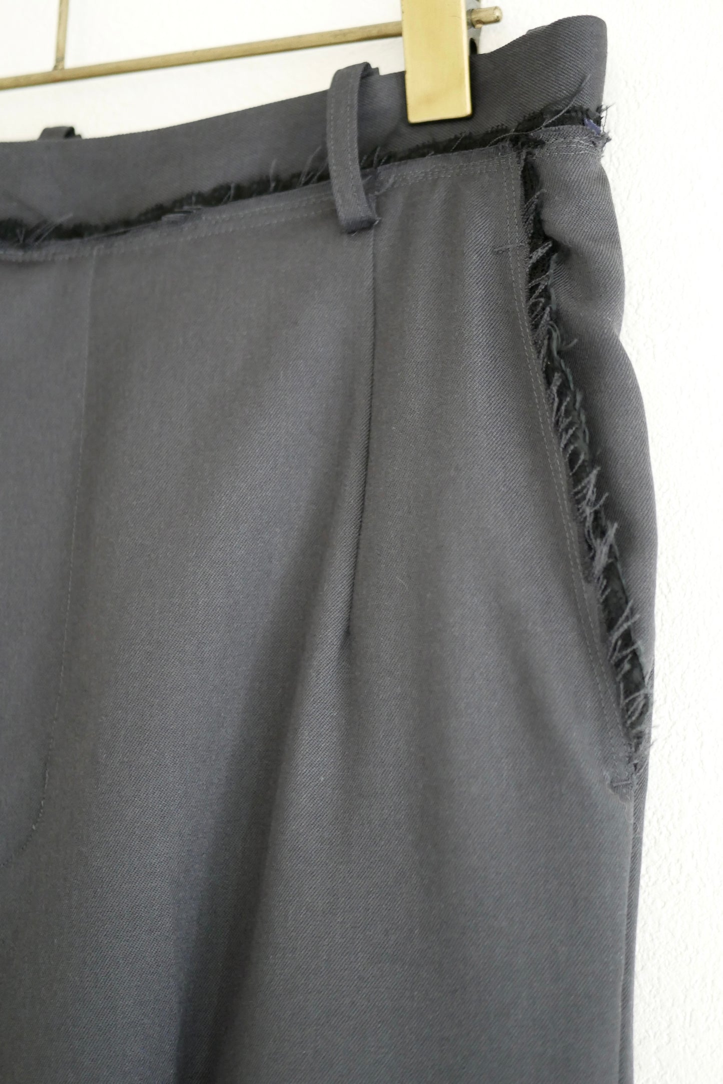 reversible lace troucers(charcoal)
