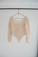silk velvet lace bodysuit (pink beige)