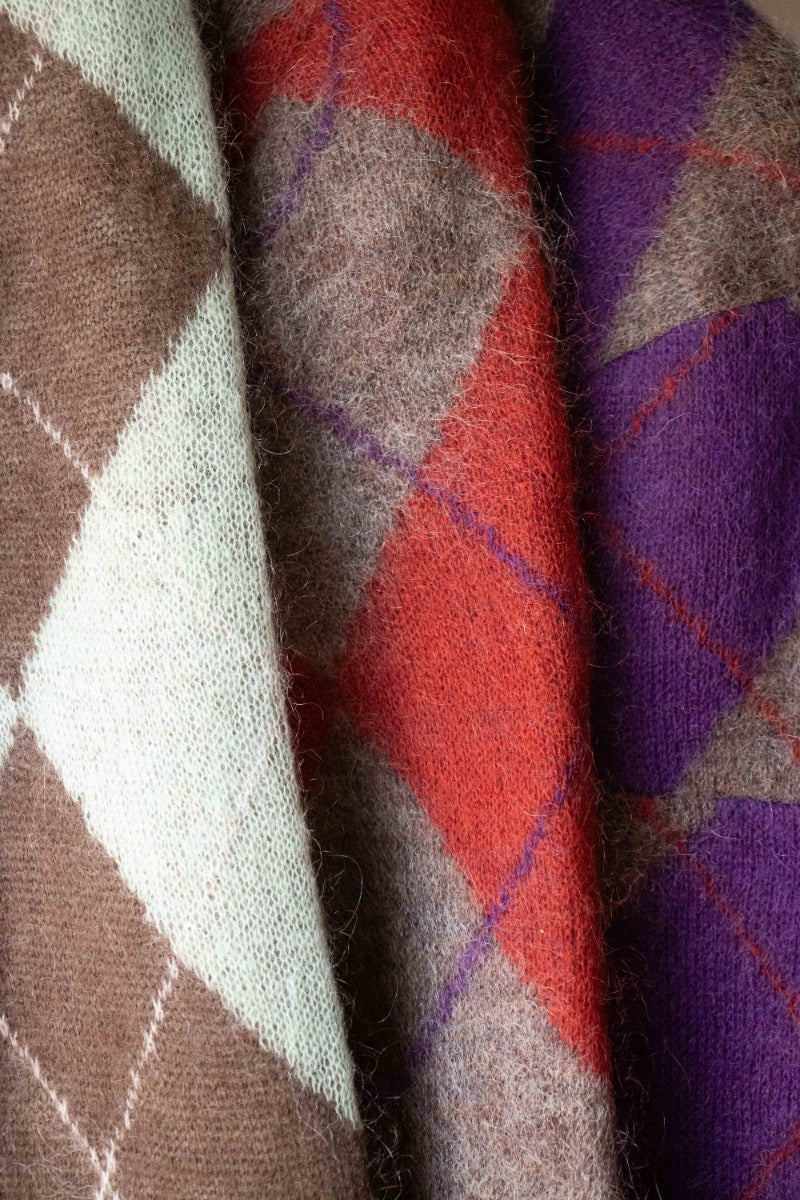 lumpy argyle cardigan