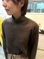 herringbone highneck pullover