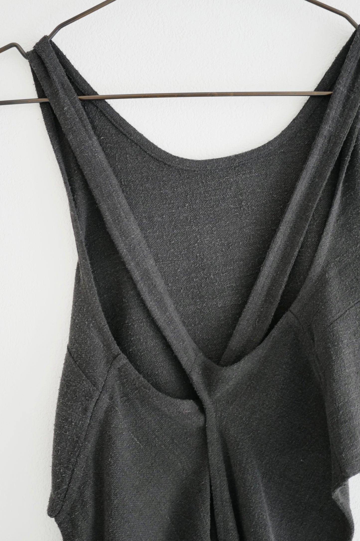Matka Silk Noil Back Cross Tank Top Blouse