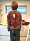 lumpy sleeve argyle pullover