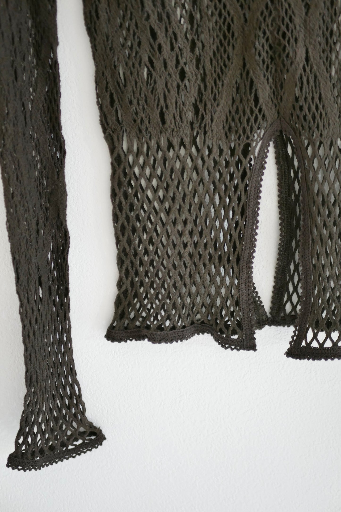 stretch lace long sleeve tee(khaki)