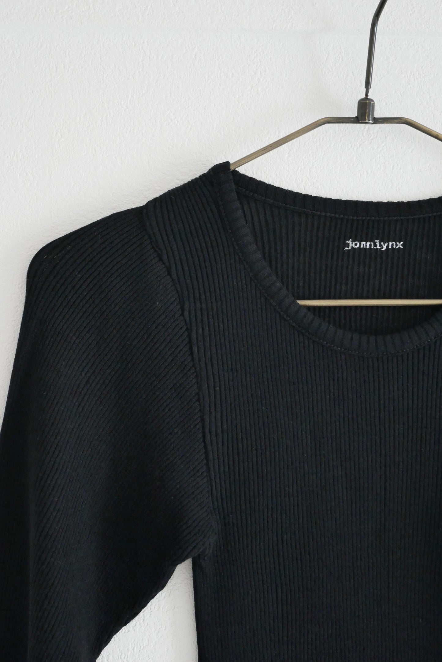 wool tereko long tee(black)