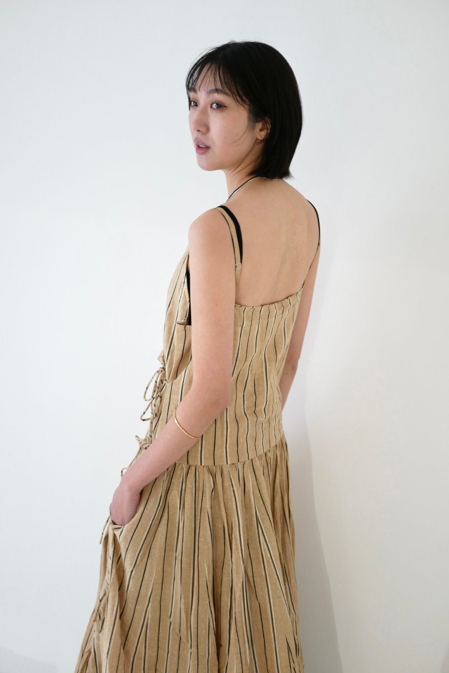 Stripe Block Camisole 18panels Dress
