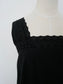 French Antique Cotton Lacy Dress #6 / Black Dyed