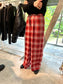 ombre check easy pants