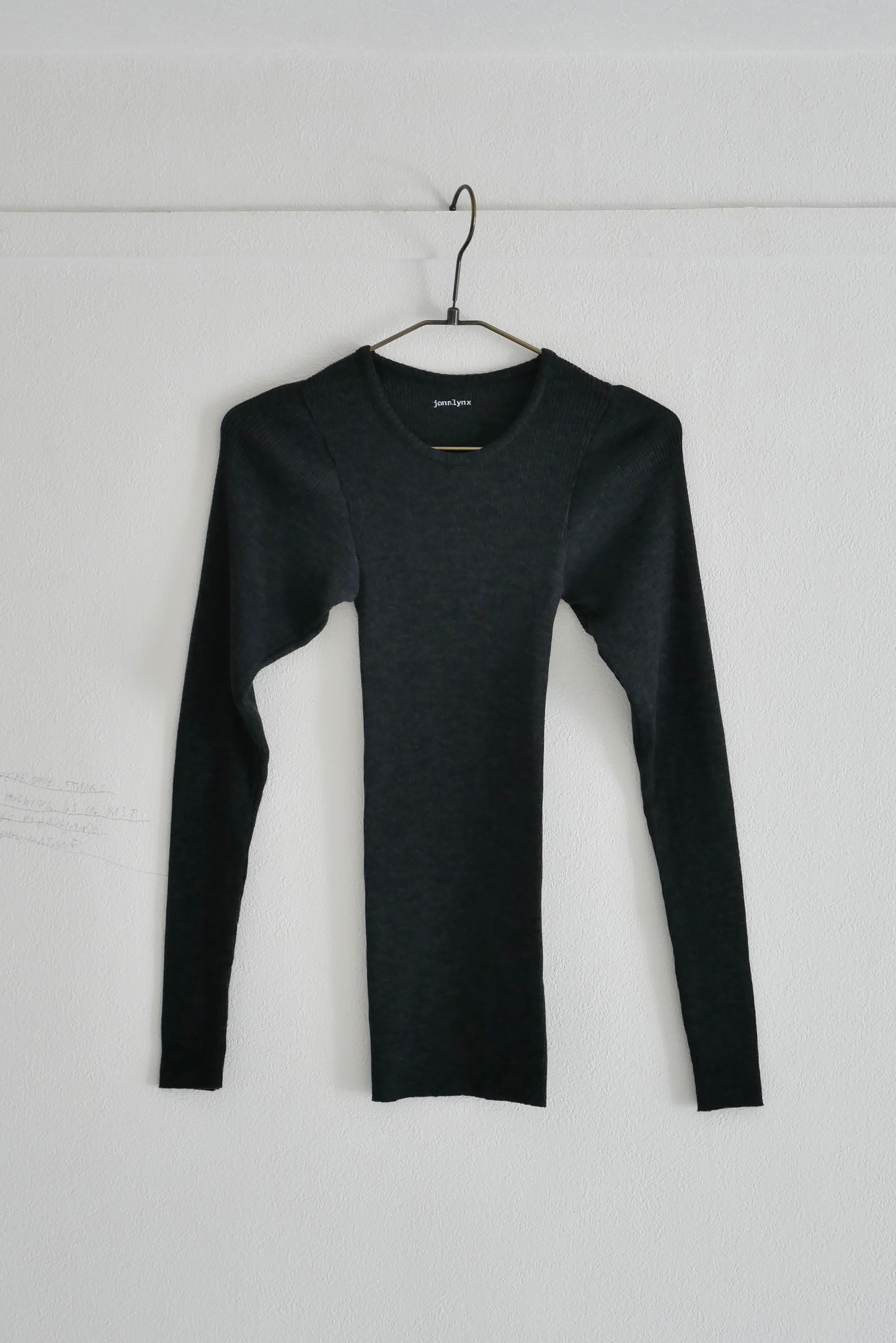 wool tereko long tee(dark gray)