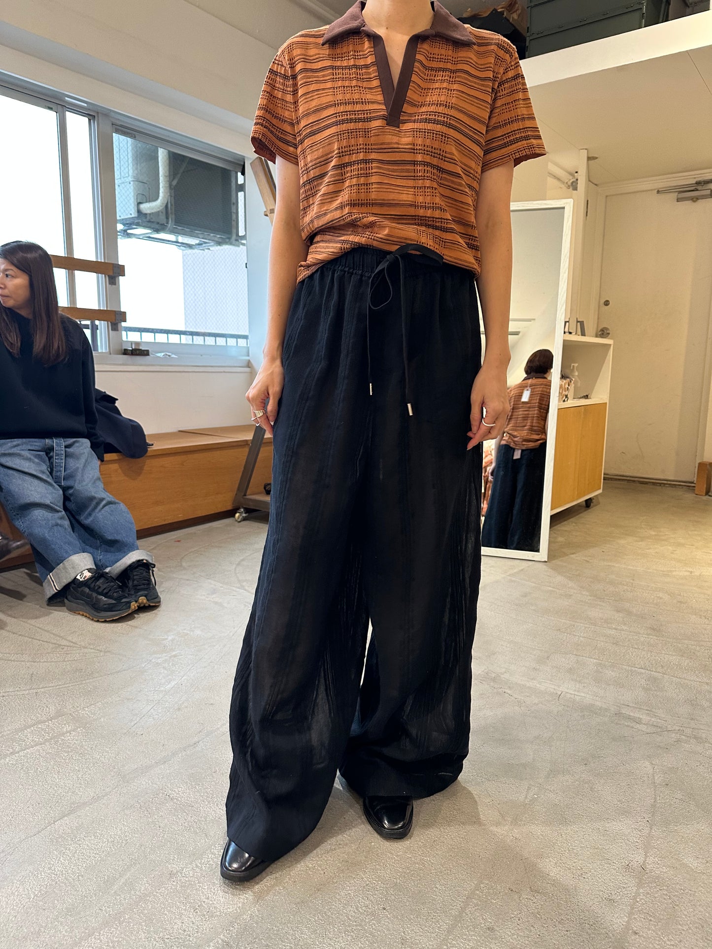striped sailer pants