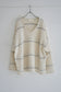 V-Neck Line Border Sweater (Natural)