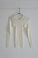 wool tereko long tee(white)