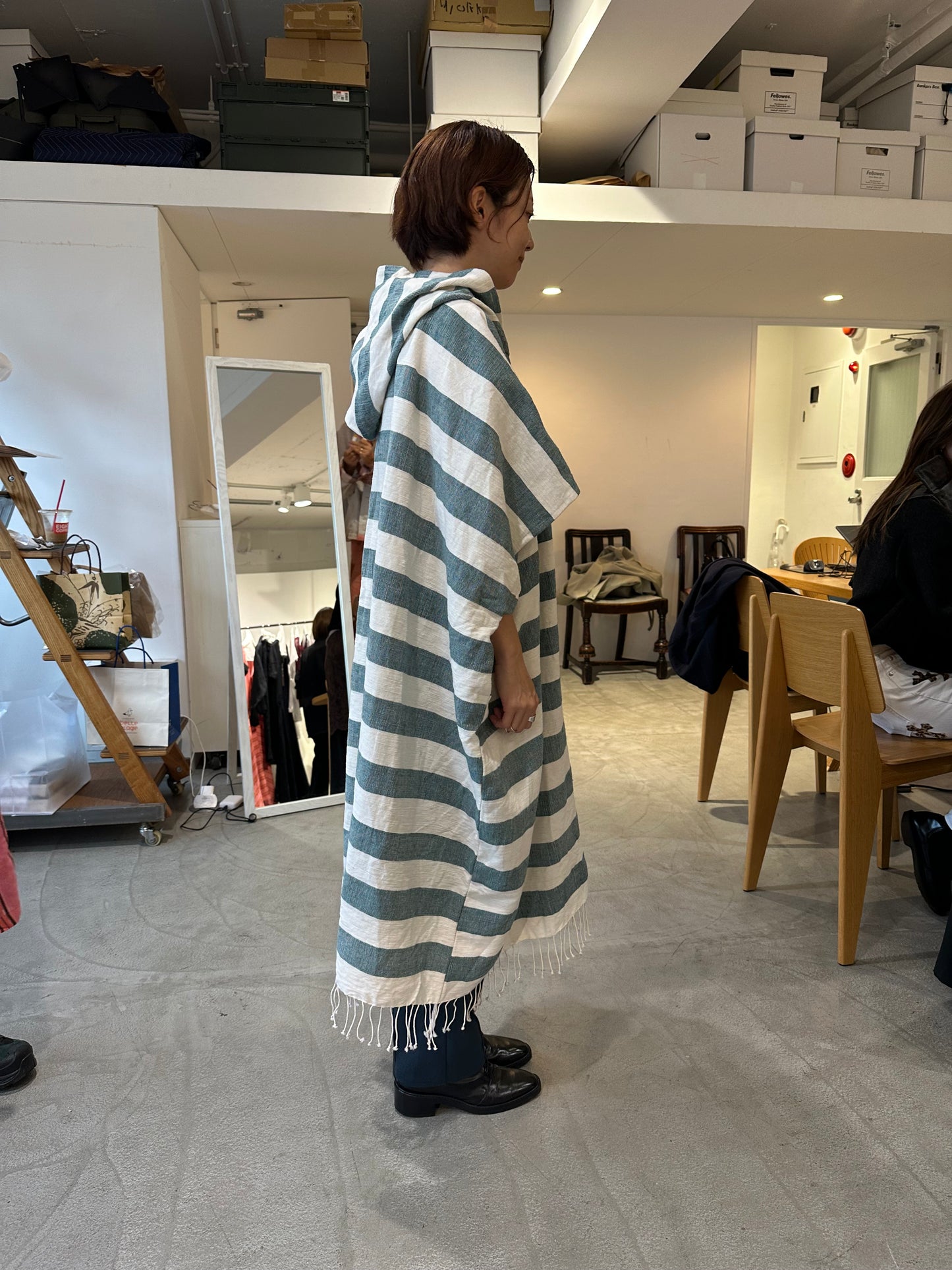 sabara hooded poncho