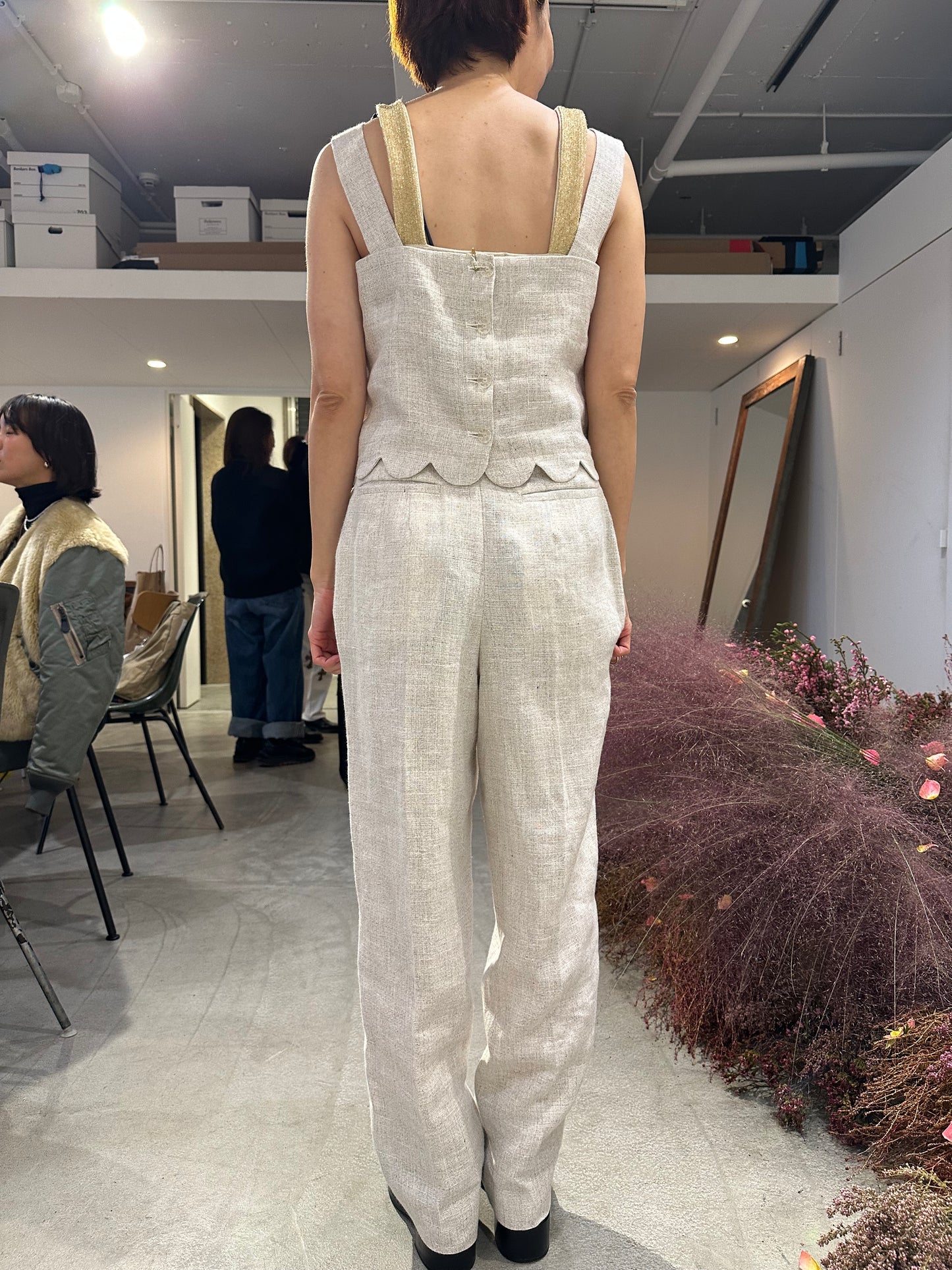 Cotton linen melange cami