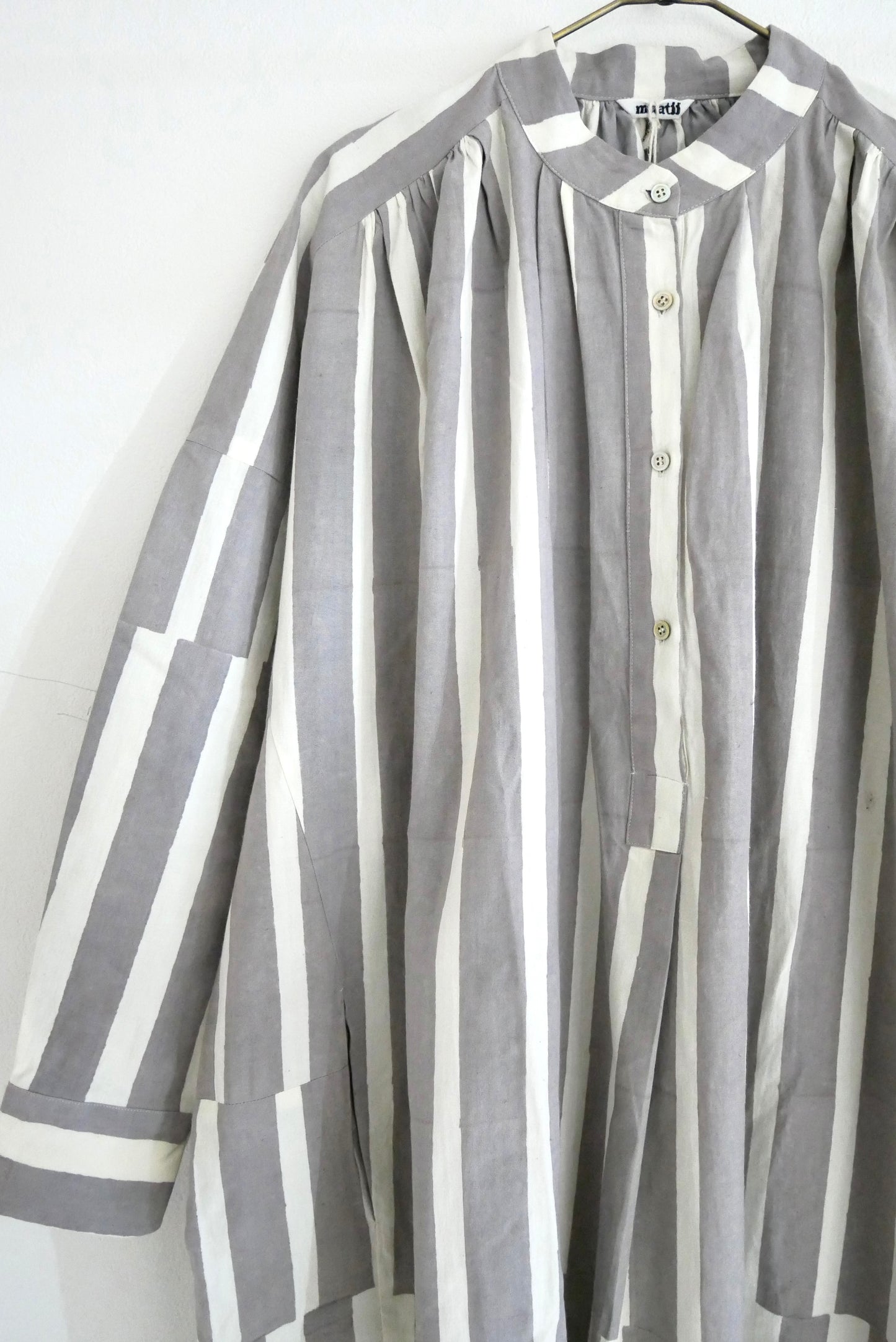 Stripe Block print shirts dress