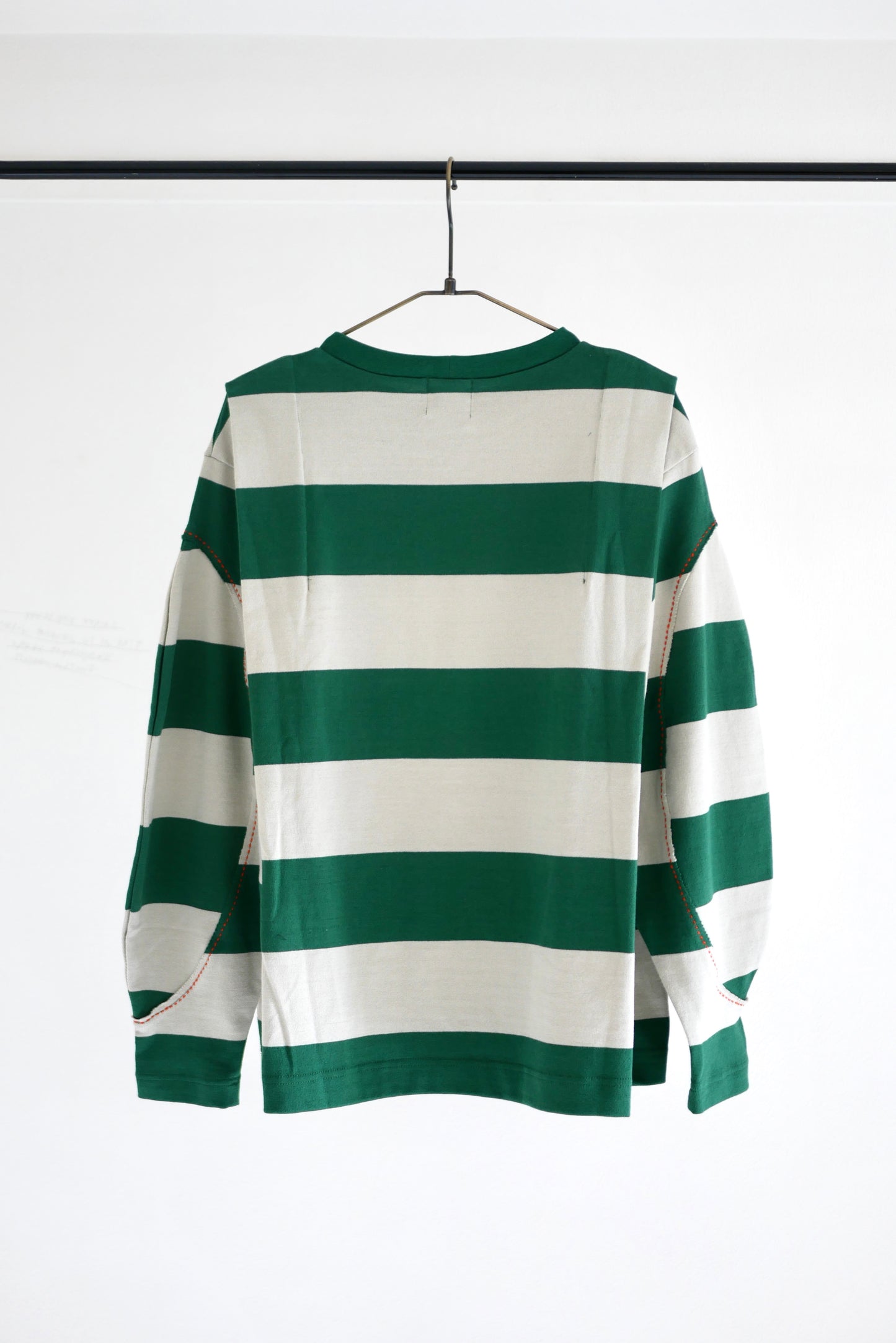 border big sleeve tee (green x gray)