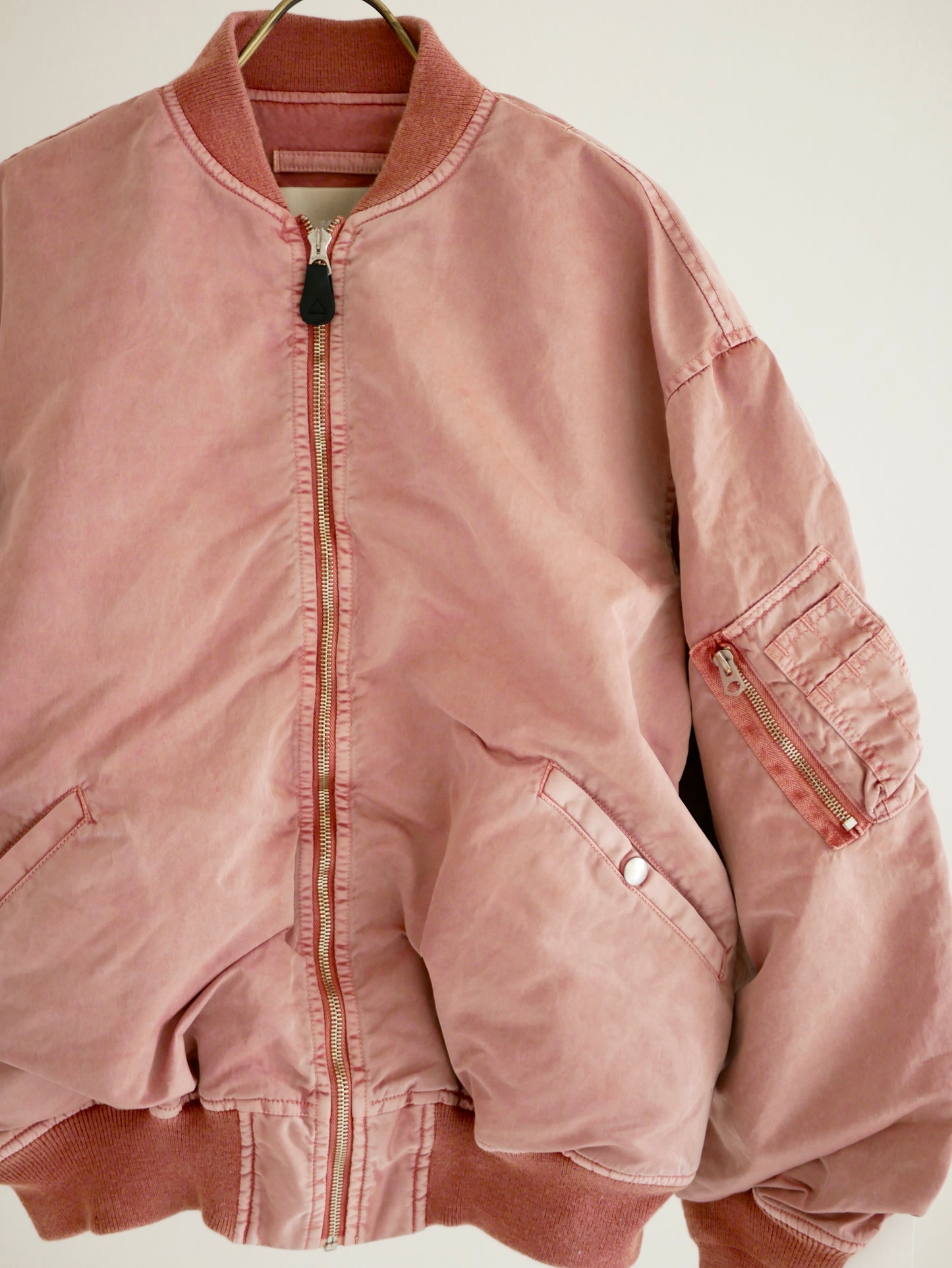 HAND-DYED BOMBER JACKET / Pink