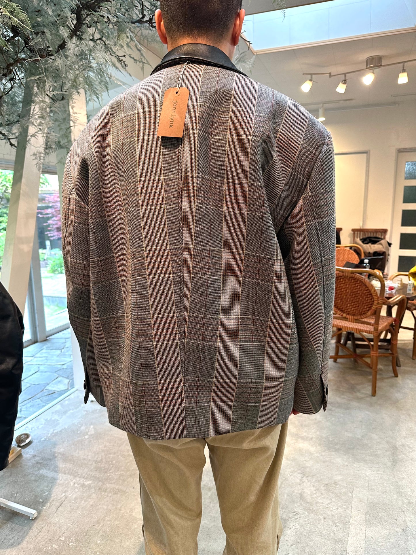 glen check coat