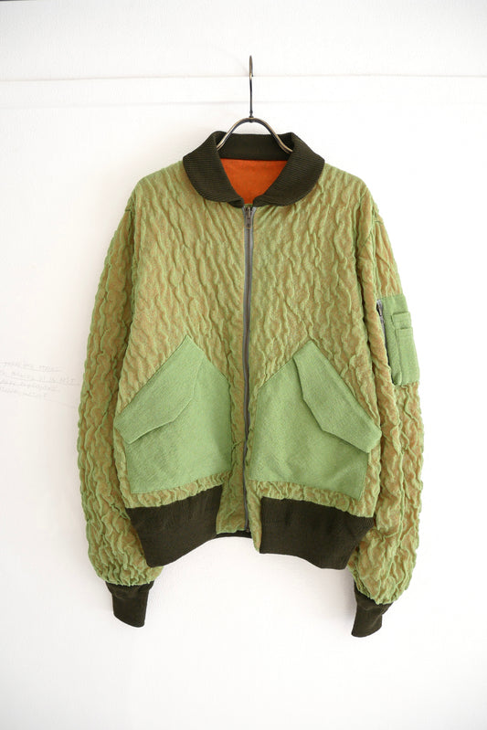 See-through Flight Jacket / Olive Green