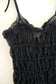 shirring lace camisole (navy)