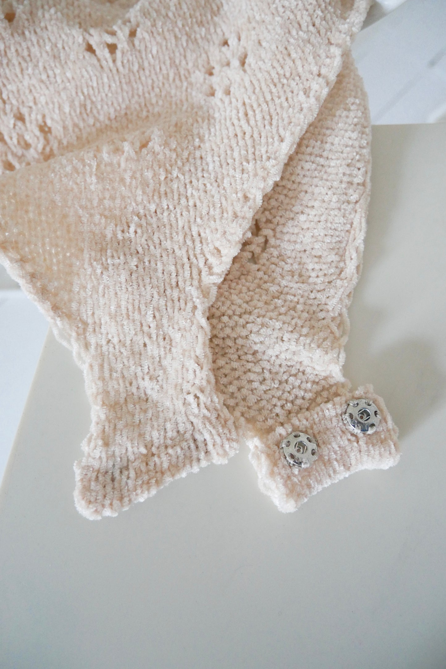 silk velvet lace bodysuit (pink beige)