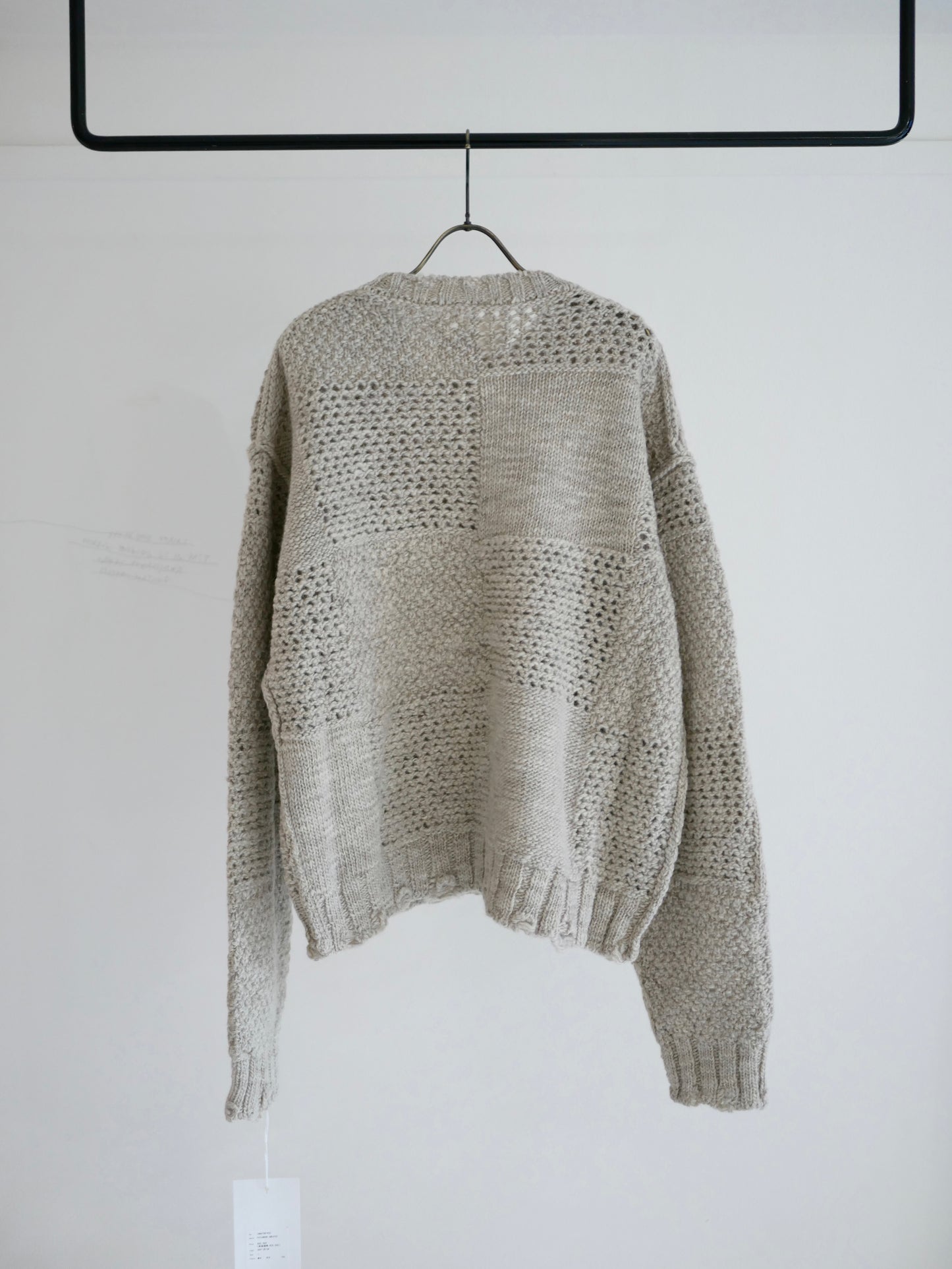 PATCHWORK SWEATER / Gray Beige
